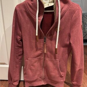 Wanakome Zip up Burgundy Hoodie